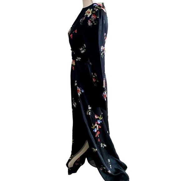 leena for Mac Duggal Faux Wrap Floral Gown Dress Size 2 - Picture 7 of 11